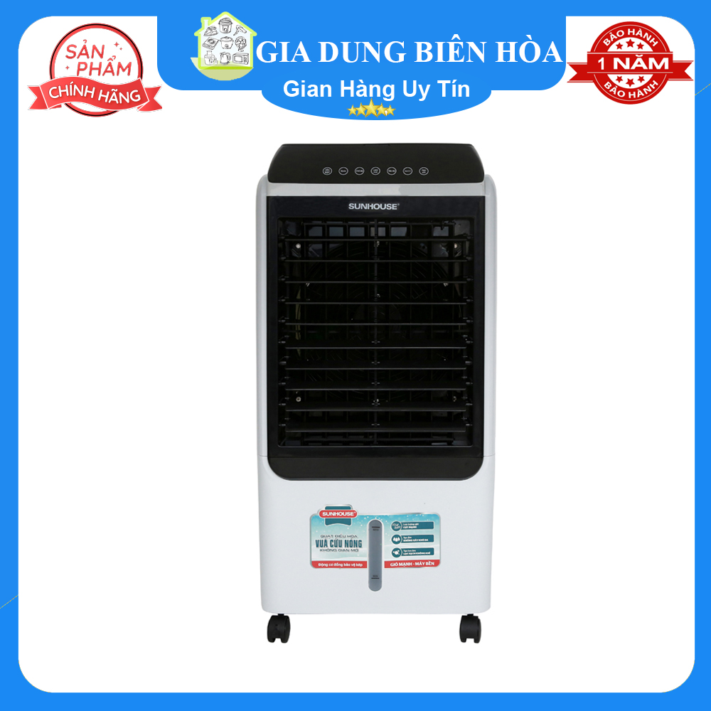 Quạt điều hòa hơi nước sunhouse shd7727-trưng bày mới 95% -bình nước 40 lít-làm mát: phòng 30-40m2-công suất:150w-tạo ion lọc không khí