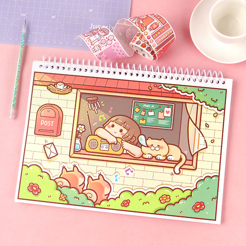 Sổ  chiết  lưu  trữ  sticker, washitape