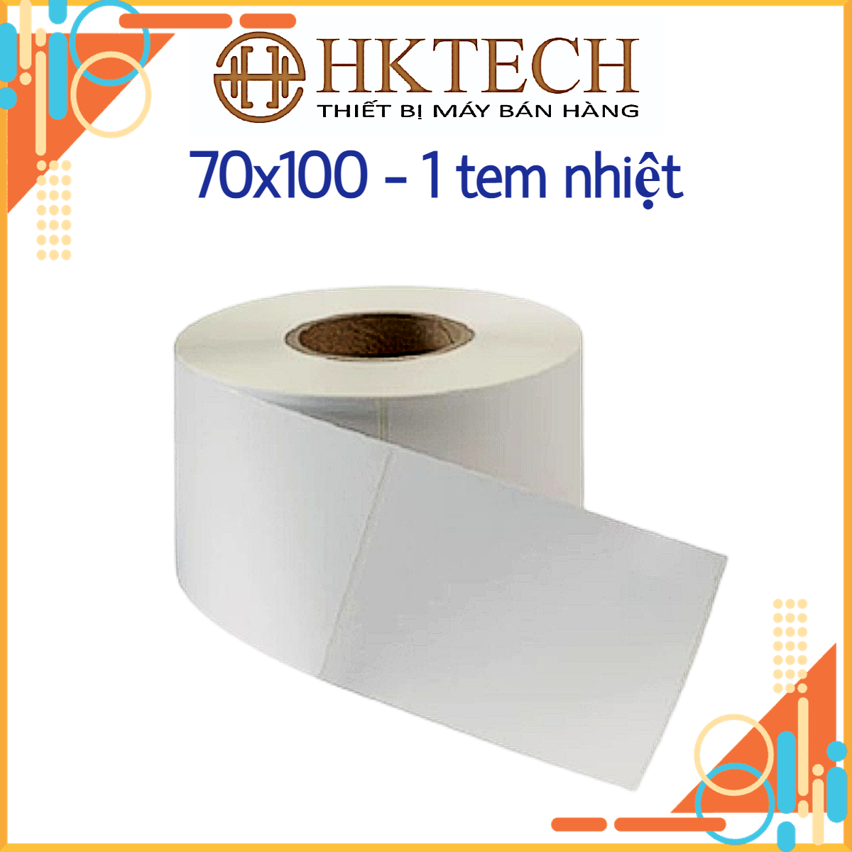 Decal nhiệt in mã vận đơn, in tem nhãn khổ 70x100 mm, 30m