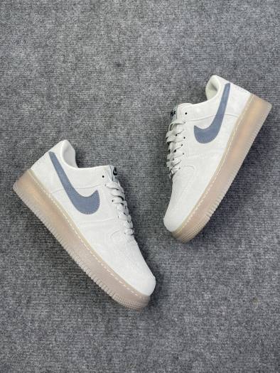 Giày Nike Air Force 1 Low Da Lộn Xám nam nữ, kèm hộp giày bảo vệ, giấy gói, bill