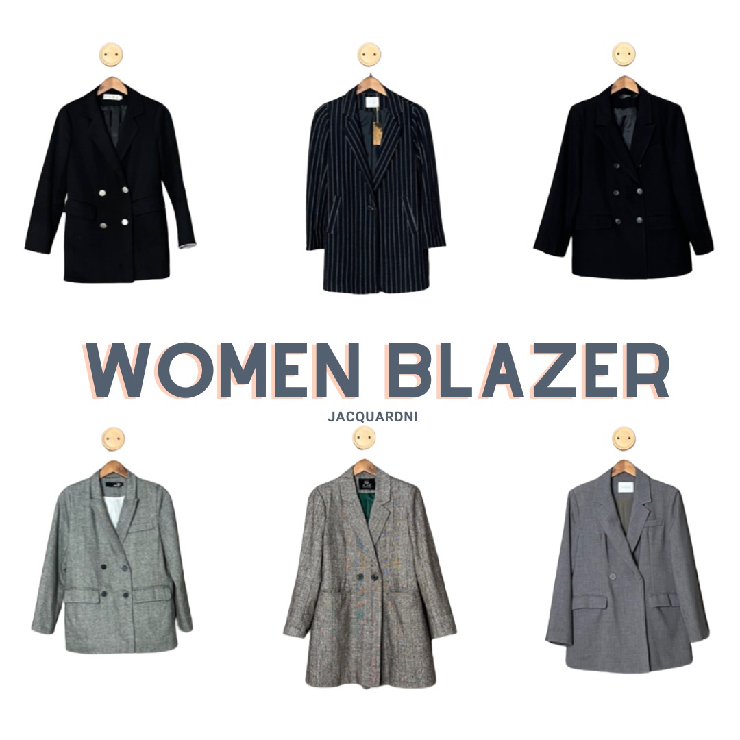 Áo blazer 2hand nữ tông màu tối (blazer nữ secondhand đen/ xám/ xanh đen) JACBLGS001