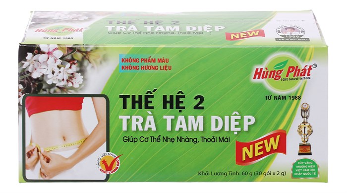 Trà tam diệp thế hệ 2 hộp 30 gói