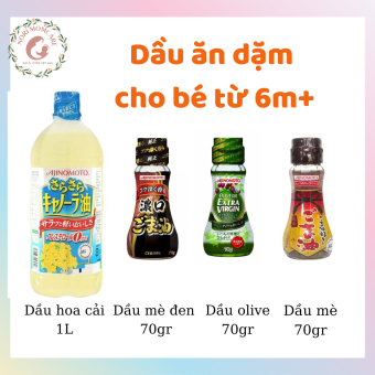 Dầu Ăn Dặm Cho Bé Từ 6 Tháng Tuổi ( dầu hoa cải, dầu mè, dầu olive, dầu óc chó Đức, dầu gạo Tsuno,... )