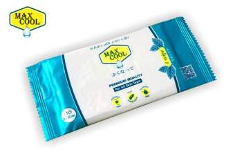 Combo 100 cái khăn ướt 1 tờ MAX COOL (22x24cm)