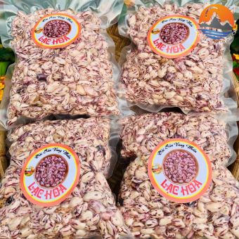 Nhân lạc hoa mèo, hoa vằn khô Pa Dí Mường Khương loại 1. Đặc sản lạc, đậu phộng đen, lạc hoa mèo, hoa vằn Tây Bắc