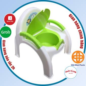 Ghế bô cho bé nhựa Việt Nhật, bô đi vệ sinh cho bé có nắp đậy tay vịn chắc chắn an toàn thoải mái (MS:3091)