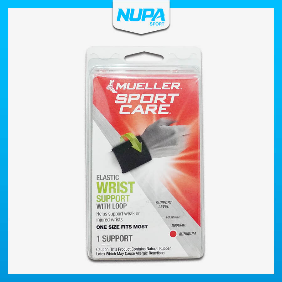Băng Cổ Tay Mueller Elastic Wrist Support With Loop – Black