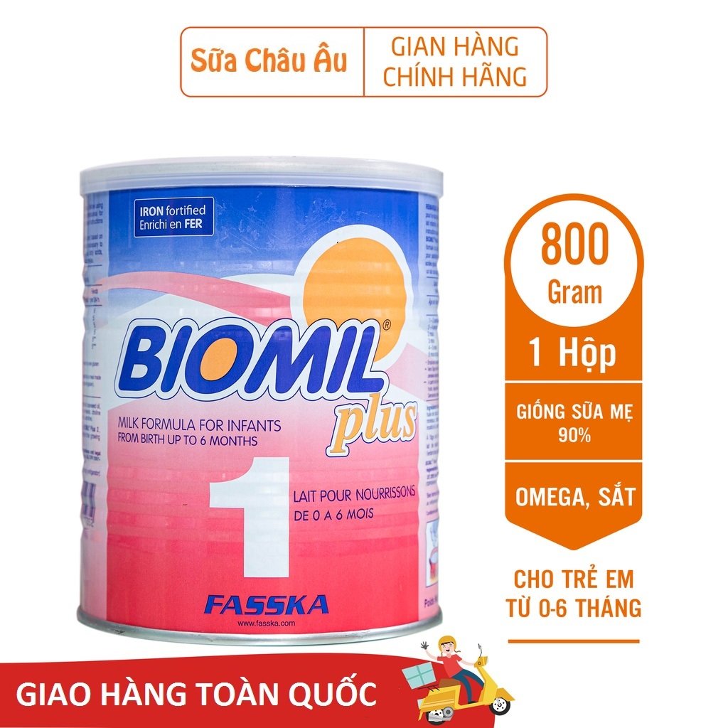 Sữa bột sinh học Biomil Plus 1 nhập khẩu Pháp cho trẻ sơ sinh 800g