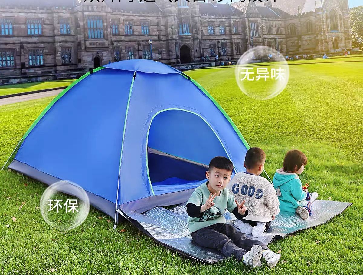 Lều cắm trại dã ngoại, lều phượt du lịch 4 - 6 người cao cấp cửa 2 lớp chống thấm nước, chống muỗi, dễ dàng gấp gọn tiện lợi, kích thước 2m x 2m x 1.35m TB01