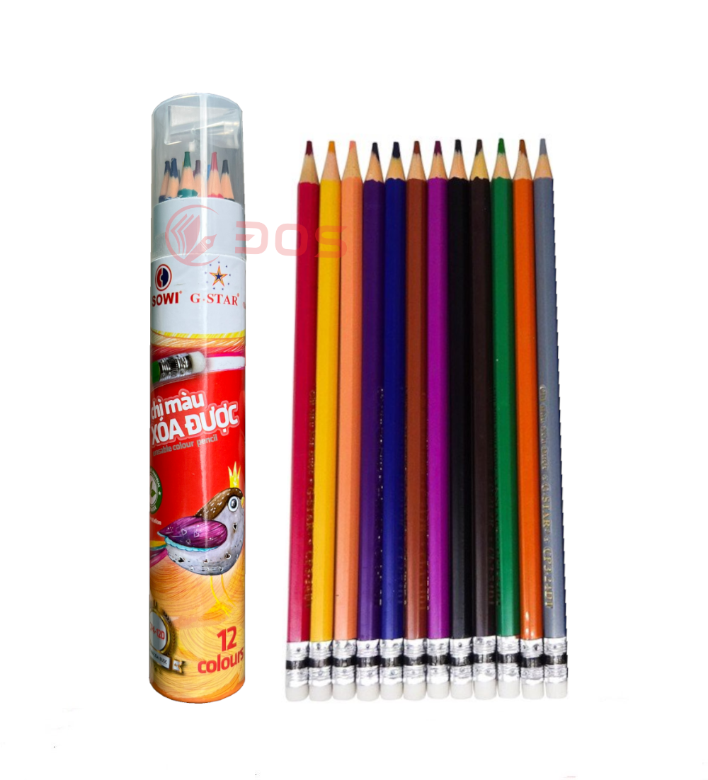 Lon 12 Cây Bút Chì Màu Xóa Được Gstar CP4-12D
