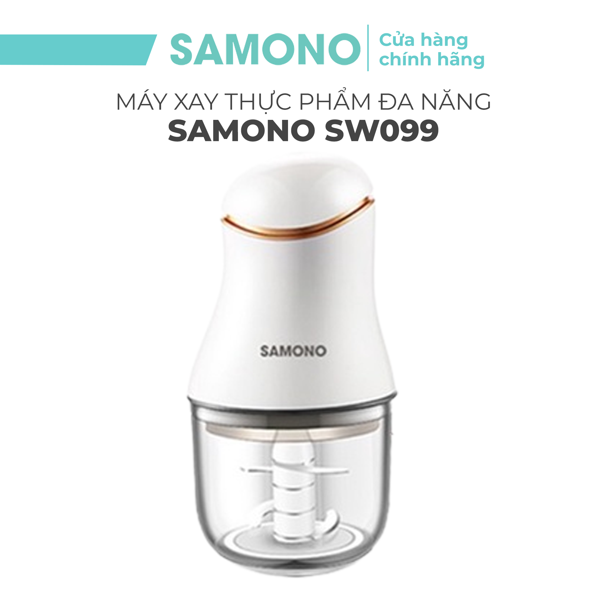 Máy xay thực phẩm mini đa năng samono sw099 xay thịt tỏi ớt công suất 200w