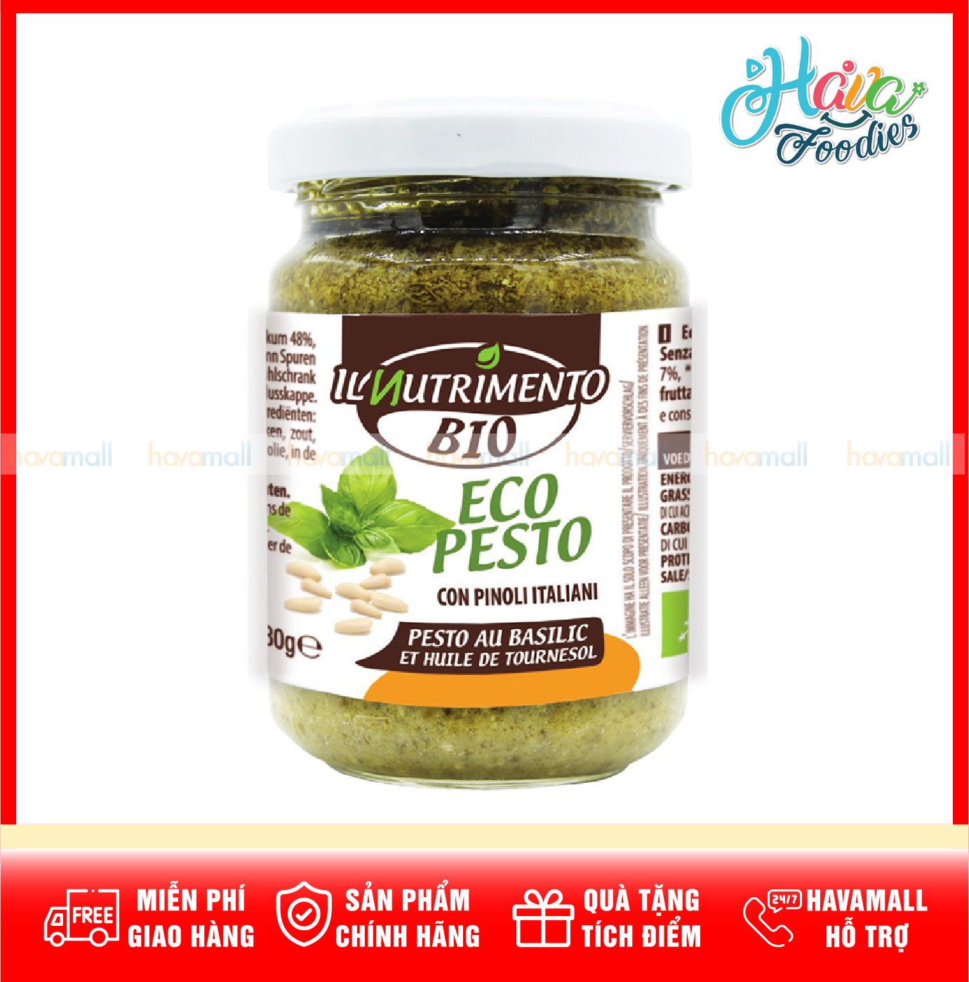 [HOÀN TIỀN MAX 10%] Sốt Pesto Thuần Chay Hữu Cơ Probios 130g – Organic Pesto Sauce