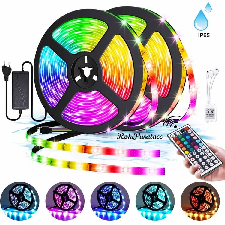 Lampu Hias Led Lampu Dekorasi Lampu Led Strip Gell Tahan Air / Lampu Hias Warna warni komplit set Paket Siap Pakai