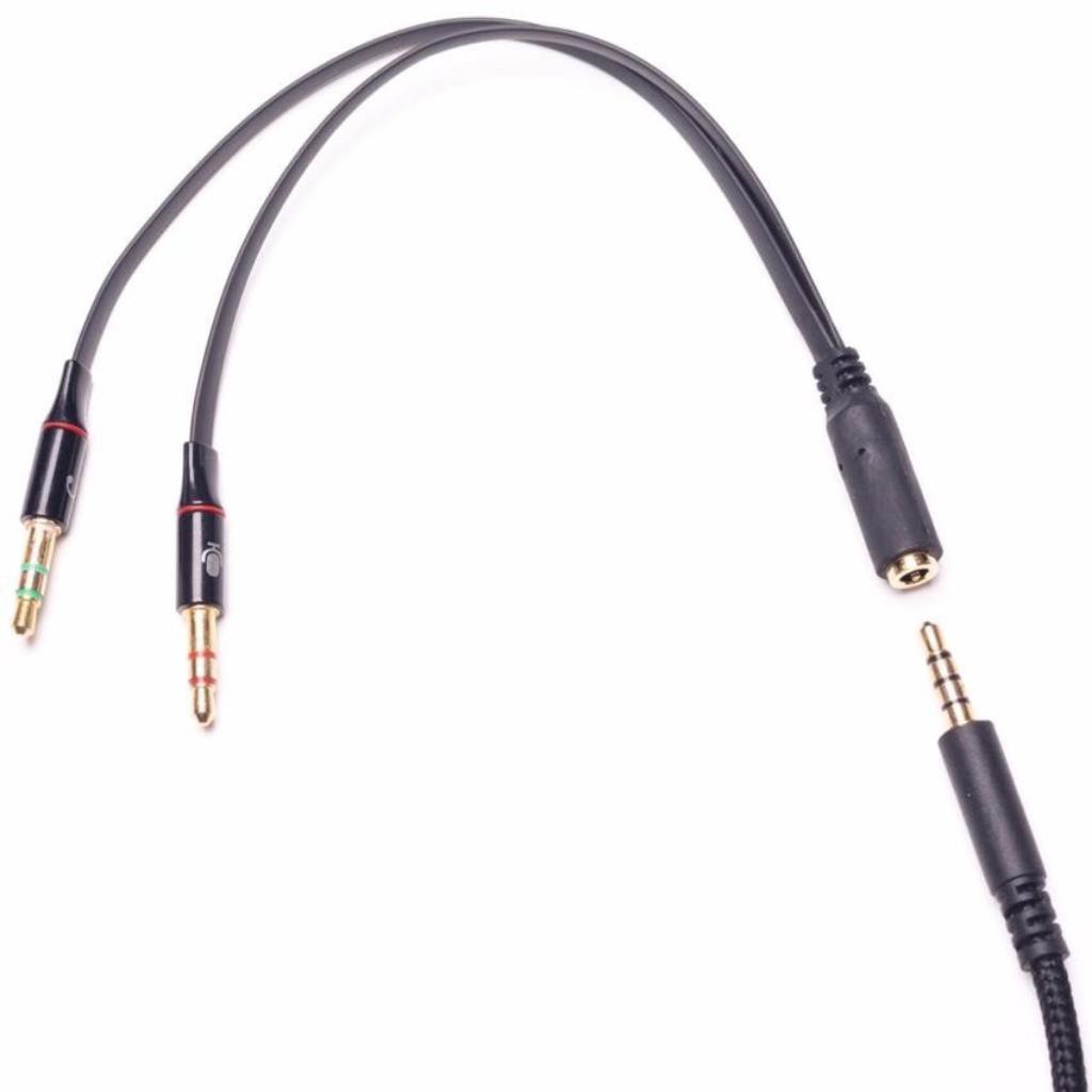 Cáp gộp và chia audio và mic 3.5mm