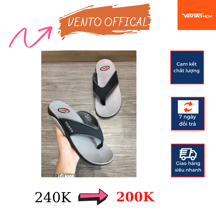 [HCM]Dép Nam VENTO kiểu xỏ ngón chống trơn trượt VT8003