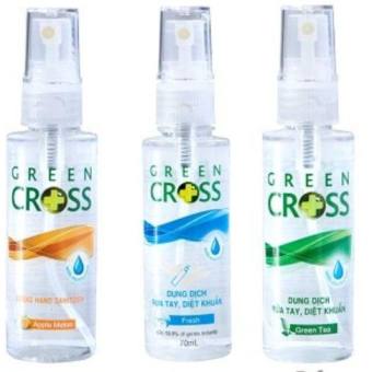 Xịt Rửa Tay Khô Green Cross Kháng Khuẩn Khử Mùi-70ml-Chính Hãng