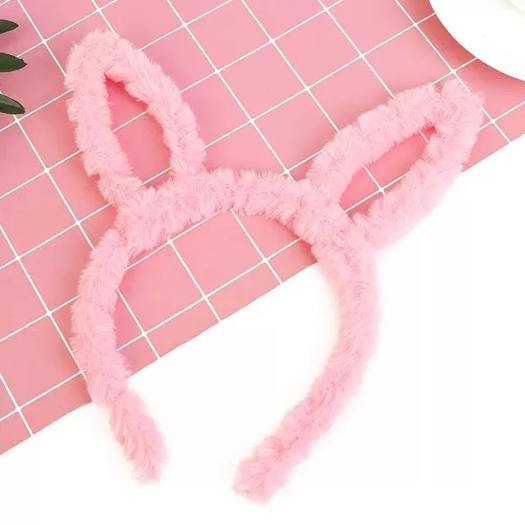 Bờm lông cài tóc hình tai thỏ