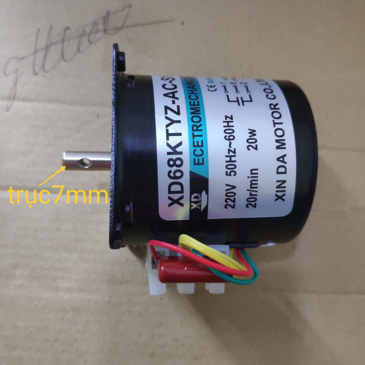 Mô tơ giảm tốc 220v 20w chế máy nướng, máy quay tự động
