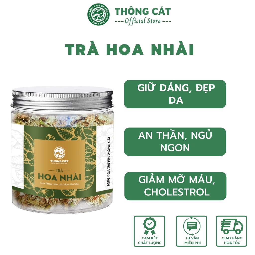 Trà hoa nhài túi lọc giúp thanh lọc cơ thể, bổ máu, ổn định huyết áp, ăn ngủ ngon hơn - Trà thảo mộc Thông Cát HCM