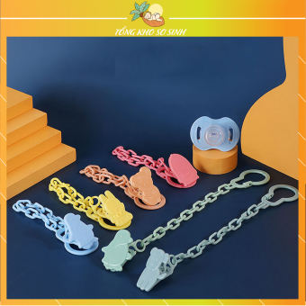 Dây treo ti giả, gặm nướu chống rơi cho bé dạng xích