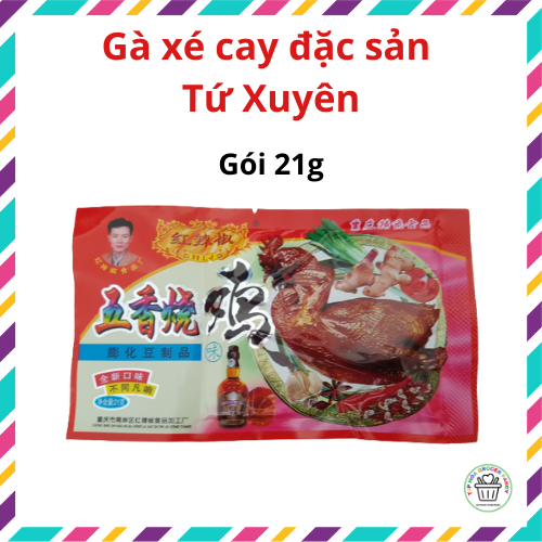 Gà xé cay đặc sản Tứ Xuyên gói 21g