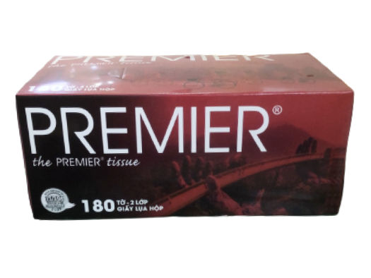 Khăn giấy lụa PREMIER 2 lớp hộp 180 tờ
