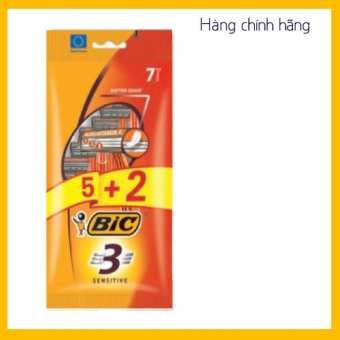 7 cây dao cạo râu BIC 3 lưỡi (loại gói 7 cây)