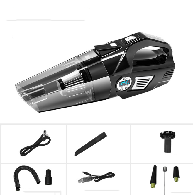 Máy hút bụi 4in1 cho xe ô tô - máy hút bụi đa năng cầm tay không dây làm sạch xe hơi kiêm bơm lốp