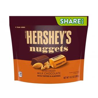 Kẹo Socola Hershey's Nuggets - Vuông Đắng Nhân Hạnh Nhân (Cam)
