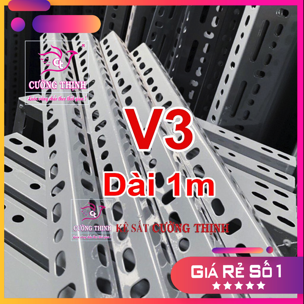 Sắt v lỗ - lắp ráp kệ sắt đa năng, sắt v lỗ, làm kệ sắt