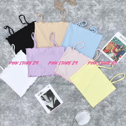 Áo croptop 2 dây thun gân A5201