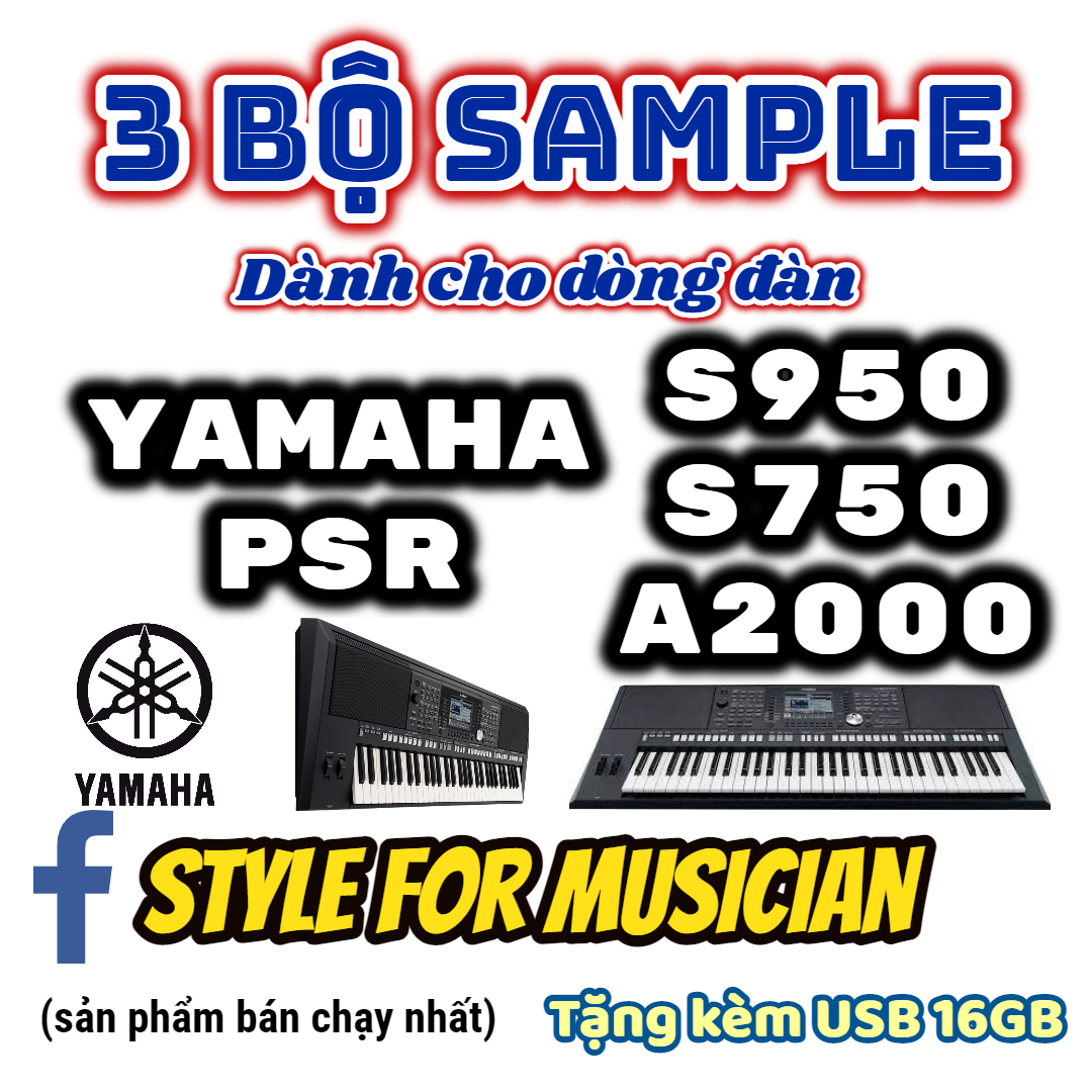 USB 3 bộ Sample cho Organ Yamaha PSR S750 S950 A2000 + tặng kèm bộ full dữ liệu đi show.