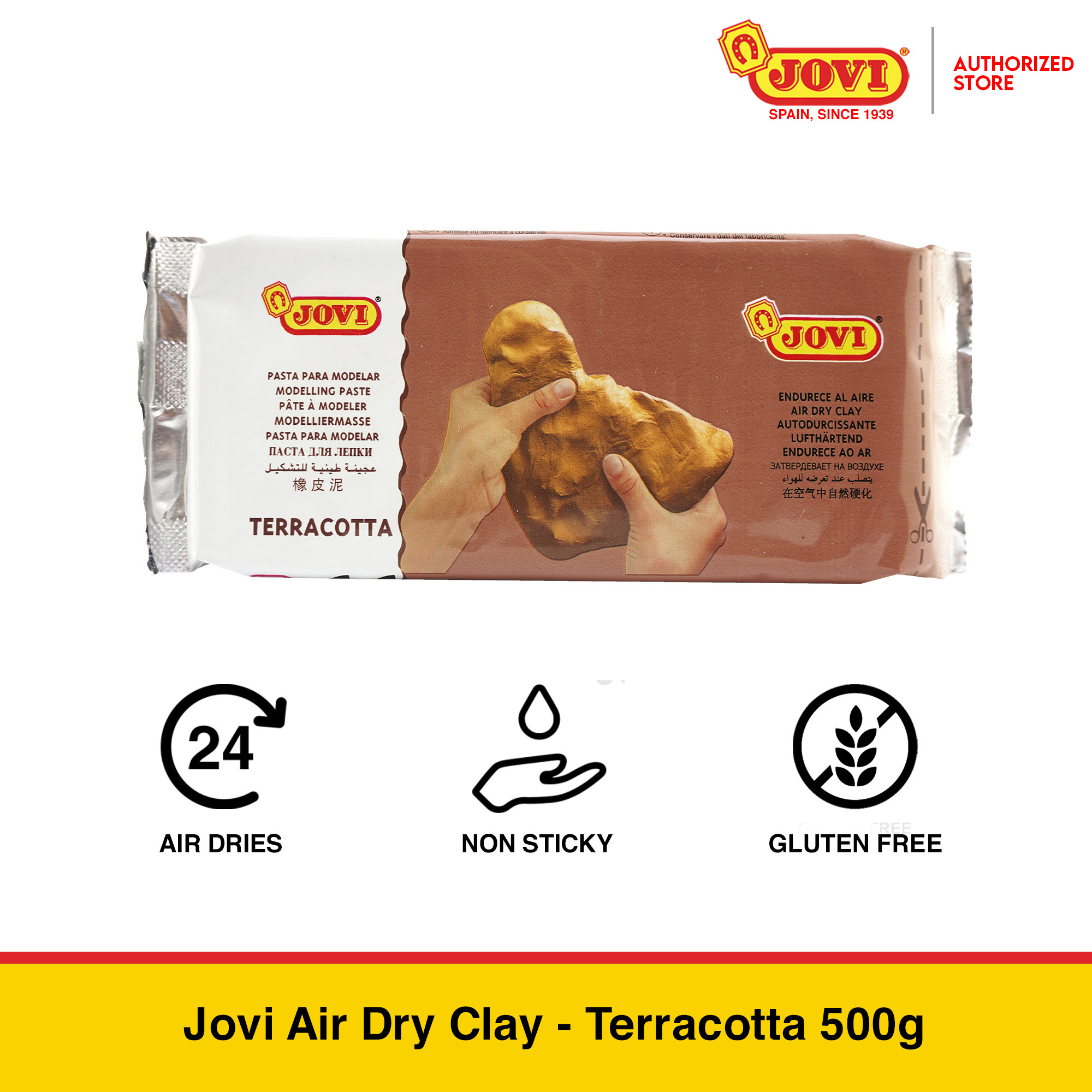 AIR DRY CLAY Pasta para modelar endurecible al aire 250 g Terracotta