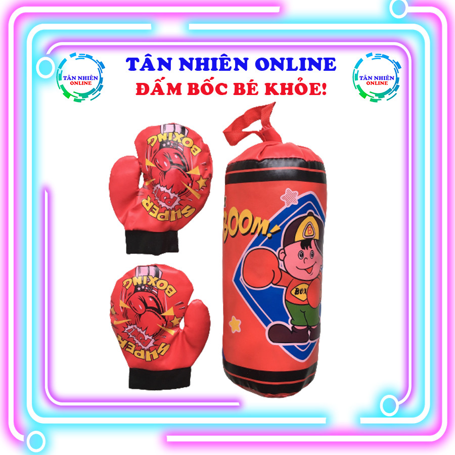 Bộ dụng cụ tập Boxing kèm 2 găng tay cho bé, bao đấm boxing còn giúp rèn luyện cơ thể, đặc biệt là các trẻ nhỏ, đồ chơi trẻ em, Tân Nhiên Online
