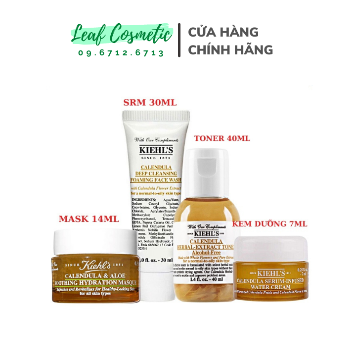 Set dưỡng da mini kiehl's hoa cúc cho cấp ẩm làm sáng da | set kiehls