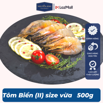 Tôm thẻ biển tươi Phú Quốc (II) Nguyên Anh đặc sản Phú Quốc hải sản tươi sống như cá, tôm tươi, mực tươi loại 500gr Hải Sản Nguyên Anh.