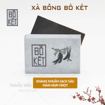 Xà bông sinh dược bồ kết hadmade 100gram tắm và gội đầu - Lãn Ông