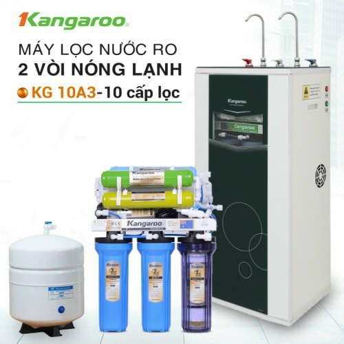 Máy lọc nước RO nóng nguội lạnh Kangaroo KG10A3 10 lõi MỚI
