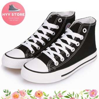 Giày Conve Đen Cổ Cao - Hyy Store (Giày nam - Giày nữ - Giày thể thao nam - Giày thể thao nữ - Giày nam sneaker - Giày nữ sneaker - Giày thể thao đẹp, cá tính - Giày Conve Giảm Giá)