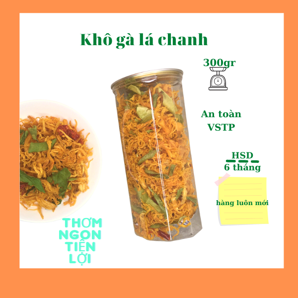 [HCM] Khô gà lá chanh hũ lớn 500gr - Khô Gà Nhà Làm Không chất bảo quản Gà Khô Lá Chanh Nhà Làm Xé Cay Vừa Ngon Vừa Rẻ Unni