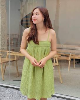 ĐẦM VÁY NỮ 2 DÂY CHẤT XỐP CỘT NƠ SAU LƯNG , KIỂU DÁNG HÓT HIỆN NAY ,, TT 94