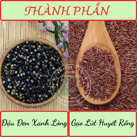 Trà Gạo Lứt Đậu Đen, 40 Túi Lọc, Giảm Cân, Đẹp Da, Trẻ Lâu, Tra Dong Y Viet