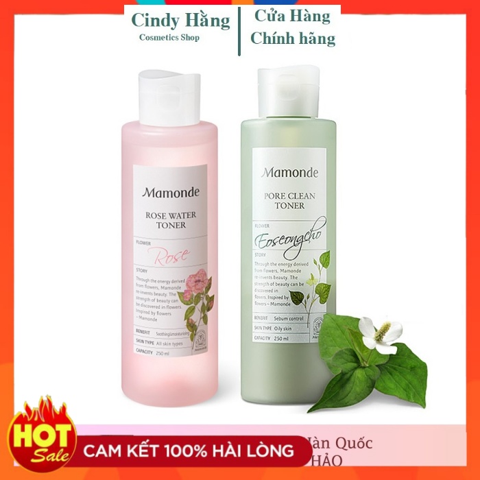 Toner diếp cá mamonde - tonner diếp cá, hoa hồng mamonde - cindy hằng