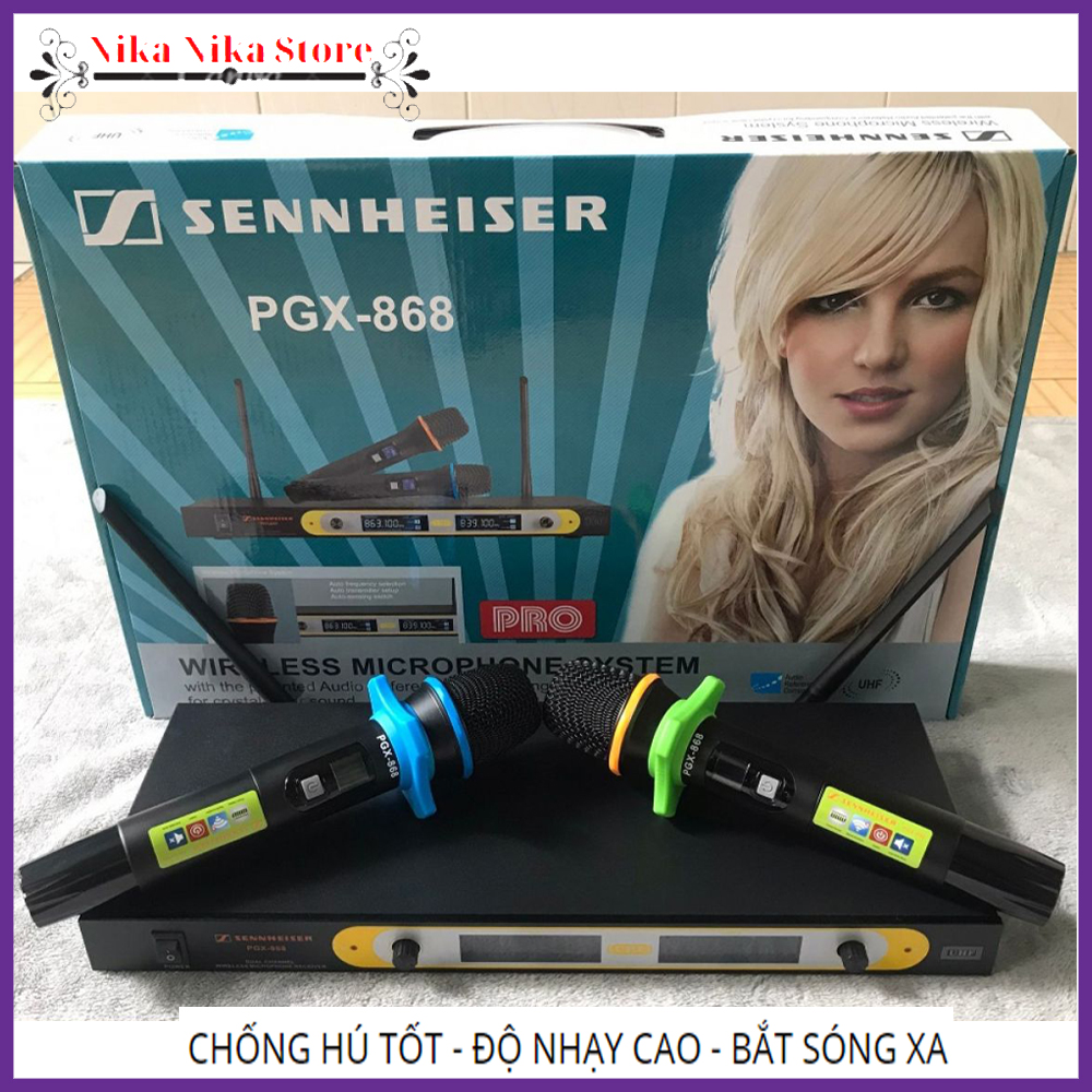 Micro không dây sennheiser pgx 868 - mic hát karaoke - mic karaoke gia đình, sân khấu - độ nhạy cao , bắt sóng xa, chống hú rít - dễ dàng phối ghép với thiết bị âm thanh khác - bảo hành 12 tháng