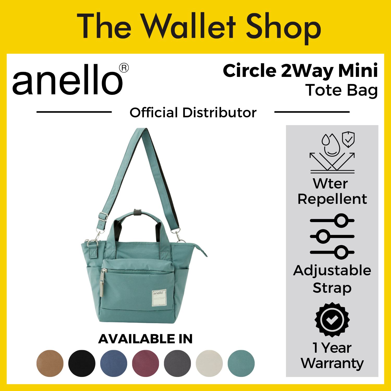 Buy Anello Circle 2Way Mini Tote Bag (Mint Green) in Singapore & Malaysia -  The Planet Traveller