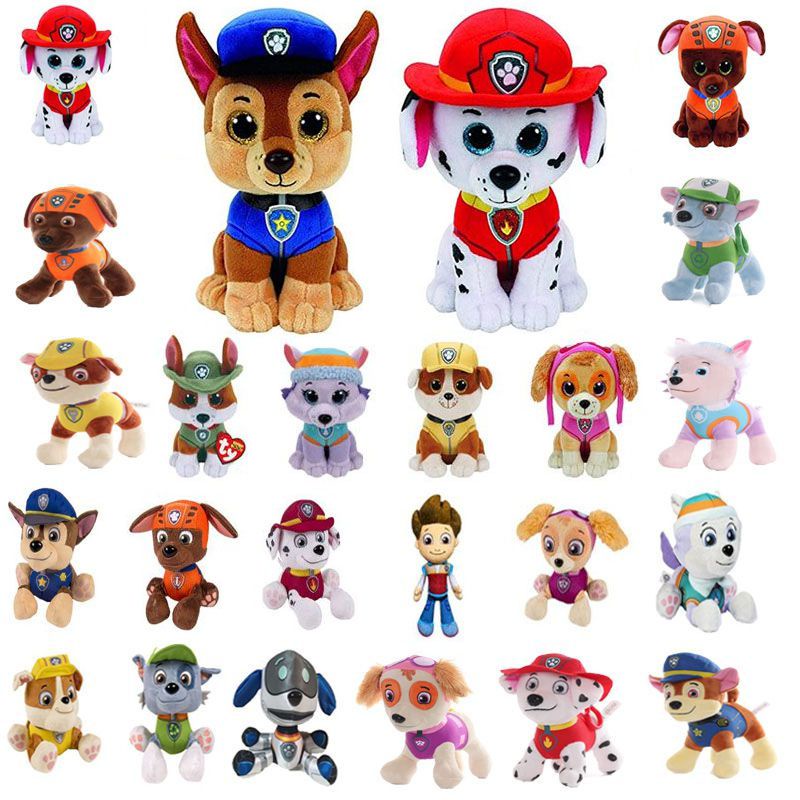 stuffed paw patrol animals