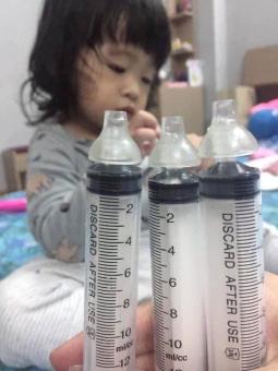 Núm rửa mũi silicon và xilanh, Đầu đệm rửa mũi Silicon cho bé và xilanh xylanh 10cc 20CC, dụng cụ vệ sinh rửa mũi cho bé