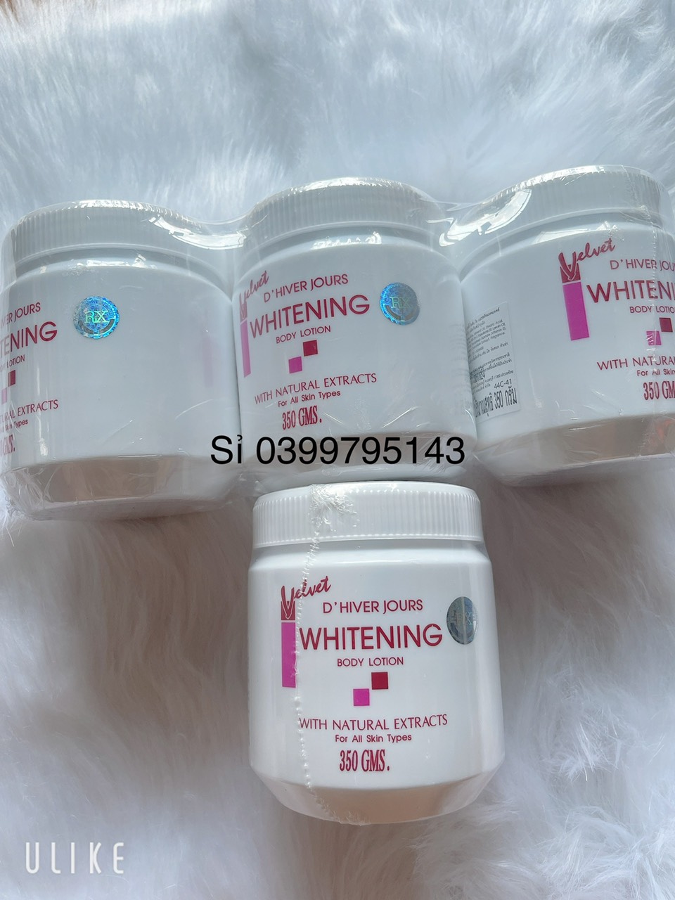 Combo 4 hộp kem whitening velvet thái lan 350g ms 19