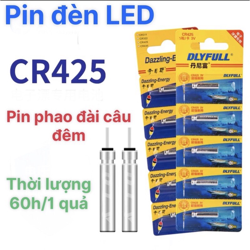 [Vỉ 5 quả] Pin Điện Tử CR425 Chuyên lắp phao câu đài phao câu đêm