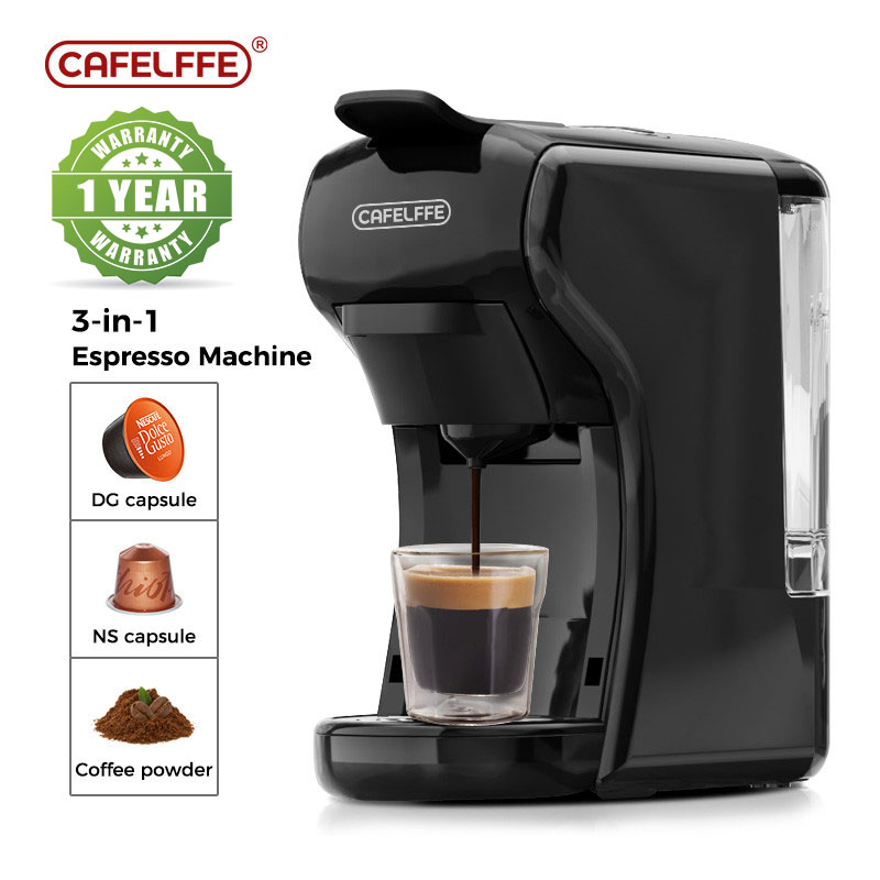 Cafelffe Tripresso Portable Coffee Maker Espresso Machine Hand Press  Capsule Ground Coffee Brewer Portable for Travel and Picnic 